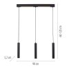SCHÖNER WOHNEN-Kollektion DANTE suspension linéaire pour table à manger 3 flammes GU10 90 cm 14,4 W