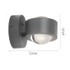 SCHÖNER WOHNEN-Kollektion CHIA applique murale LED 2-flammes 3000K 220 lm 2 W