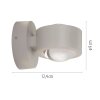 SCHÖNER WOHNEN-Kollektion CHIA applique murale LED éclairage haut et bas moderne