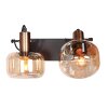Steinhauer Applique murale Glaslic moderne à 2 lumières, verre ambré orientable