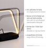 Paul Neuhaus lampe à poser LED OMARI, cadre lumineux carré, 3000 Kelvin blanc chaud