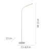 Paul Neuhaus lampadaire liseuse réglable LED ELLY, blanc chaud réglable 3000 Kelvin