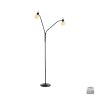 Leuchten Direkt Lampadaire LOKI, bras courbés, blanc opale, 3000 kelvins blanc chaud