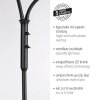 Leuchten Direkt Lampadaire LOKI, bras courbés, blanc opale, 3000 kelvins blanc chaud