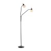 Leuchten Direkt Lampadaire LOKI, bras courbés, blanc opale, 3000 kelvins blanc chaud