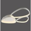 Leuchten Direkt, plafonnier LED PEBBLES blanc, courbes, mémoire, 3000 Kelvin blanc chaud