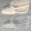 Leuchten Direkt, plafonnier LED PEBBLES blanc, courbes, mémoire, 3000 Kelvin blanc chaud