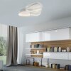 Leuchten Direkt, plafonnier LED PEBBLES blanc, courbes, mémoire, 3000 Kelvin blanc chaud