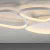 Leuchten Direkt, plafonnier LED PEBBLES blanc, courbes, mémoire, 3000 Kelvin blanc chaud