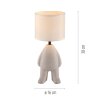 Leuchten Direkt Lampe à poser TED, pied figuratif moderne beige en céramique