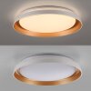 Leuchten Direkt Plafonnier LED SATI, forme ronde et plate, 3000 Kelvin blanc chaud