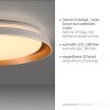 Leuchten Direkt Plafonnier LED SATI, forme ronde et plate, 3000 Kelvin blanc chaud