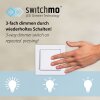 Leuchten Direkt Plafonnier LED SATI, forme ronde et plate, 3000 Kelvin blanc chaud