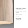 Leuchten Direkt Suspension DURO à abat-jour cylindrique plissé beige, hauteur réglable