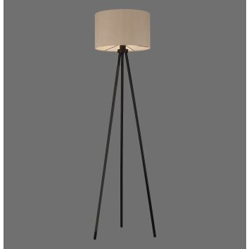 Leuchten Direkt lampadaire DURO à trois pieds avec abat-jour cylindrique beige