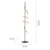 Leuchten Direkt lampadaire Emanda moderne à spirale dorée, LED 3000 Kelvin blanc chaud