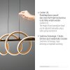 Leuchten Direkt Suspension LED Emanda, mémoire, hauteur réglable, 3000 Kelvin blanc chaud