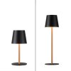 Leuchten Direkt Lampe à poser LED EURIA, 3000 Kelvin blanc chaud, IP54, abat-jour noir