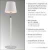 Leuchten Direkt, lampe à poser LED BOTERIA réglable, IP54, blanc chaud, 3000 Kelvin