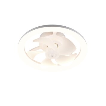 Reality Ventilateur de plafond Pajala, LED, blanc réglable 2700-6500 Kelvin