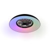 Reality Ventilateur de plafond Svaerholt, RGB, noir, blanc réglable 2700-6500 Kelvin