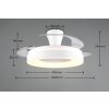 Reality ventilateur de plafond lumineux Vansbro, LED, blanc réglable 2700-6500 Kelvin