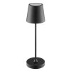 Brilliant Lampe à poser Elora, abat-jour conique noir, LED blanc chaud 2700 Kelvin