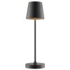 Brilliant Lampe à poser Elora, abat-jour conique noir, LED blanc chaud 2700 Kelvin