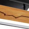 Brilliant Plafonnier LED Thunder, panneau décoratif en bois foncé, 3000 Kelvin blanc chaud