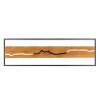 Brilliant Plafonnier LED Thunder, panneau décoratif en bois foncé, 3000 Kelvin blanc chaud
