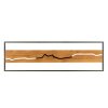 Brilliant Plafonnier LED Thunder, panneau décoratif en bois foncé, 3000 Kelvin blanc chaud