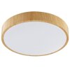 Brilliant Leuchten, plafonnier LED Teranon rond, ton bois clair, 3000 Kelvin blanc chaud