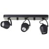 Brilliant spot de plafond Vertino, têtes coniques noires mobiles, 3000 Kelvin blanc chaud