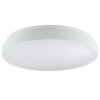 Brilliant Plafonnier Livas LED blanc, forme ronde et plate, 3000 Kelvin blanc chaud