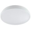 Brilliant Plafonnier Livas LED blanc, forme ronde et plate, 3000 Kelvin blanc chaud