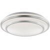Brilliant plafonnier rond LED Luciano, blanc, neutre 4 000 Kelvin, reliefs concentriques
