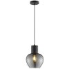 Brilliant Leuchten, suspension moderne Ligari avec abat-jour en verre fumé en forme de goutte