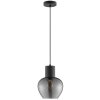 Brilliant Leuchten, suspension moderne Ligari avec abat-jour en verre fumé en forme de goutte