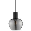 Brilliant Leuchten, suspension moderne Ligari avec abat-jour en verre fumé en forme de goutte