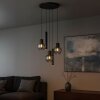 Brilliant Suspension Ligari moderne avec 3 abat-jour fumés en verre, douille E27