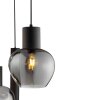 Brilliant Suspension Ligari moderne avec 3 abat-jour fumés en verre, douille E27