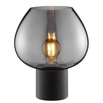 Brilliant Lampe à poser Ligari moderne, abat-jour fumé en forme de goutte