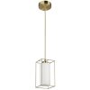 Brilliant Leuchten, suspension cage Dolly, cadre rectangulaire doré et abat-jour blanc