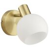 Brilliant Leuchten spot mural Cony orientable avec abat-jour rond en verre blanc