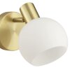 Brilliant Leuchten spot mural Cony orientable avec abat-jour rond en verre blanc