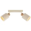 Brilliant Leuchten Spot de plafond Arlo bohème à 2 têtes orientables, platine beige