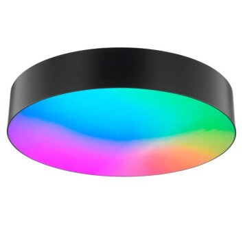 Brilliant Plafonnier LED Samir, dimmable par télécommande, blanc réglable 3000-6500 Kelvin