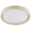 Brilliant Leuchten, plafonnier rond et plat à LED Sonora, beige, 3000 Kelvin blanc chaud