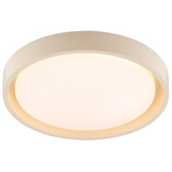 Brilliant Leuchten, plafonnier rond et plat à LED Sonora, beige, 3000 Kelvin blanc chaud