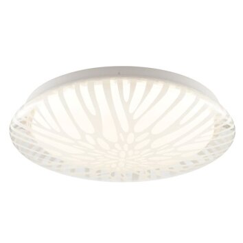 Brilliant Plafonnier LED Oscara blanc, motif rayonnant, blanc réglable 2700-4000 Kelvin